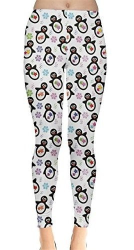 Cowcow - Leggins Elásticos Para Mujer, Diseño De Papá Noel, 