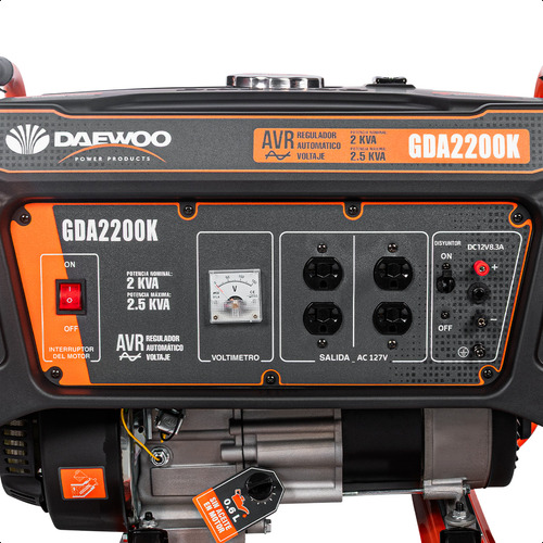 Generador A Gasolina Daewoo 2.5 Kw Potencia 212 Cc
