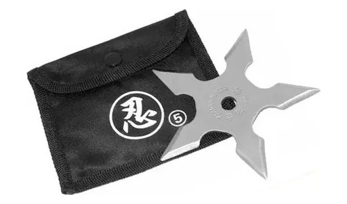 Shuriken De 5 Puntas Estrella Ninja Con Funda Kunai