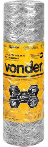 Tela Hexagonal 0,8x50m Malha 3pol 18bwg Vonder