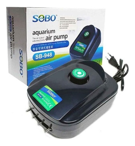 Bomba De Aire 4 Salida Silenciosa Regulable 4x3l/min