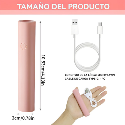 Secador Uñas Gel Recargable Portátil Led Para Press On