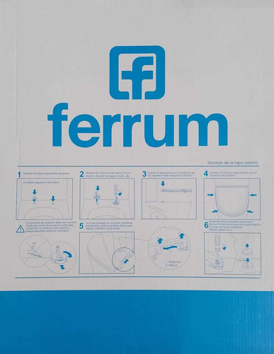 Imagen 4 de 4 de Asiento para inodoro Ferrum Marina THXUS de urea con forma ovalada blanco liso