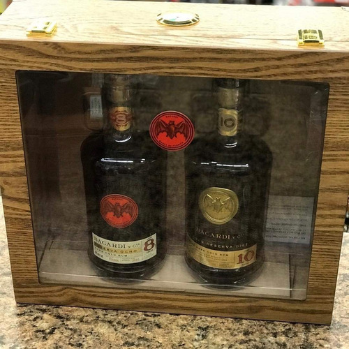 Bacardi 8 Y 10 Reserva Cigar Humidor Envio Sin Cargo