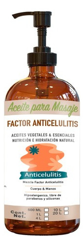 Aceite Para Masajes Anticelulitis 500 Ml Con Dosificador