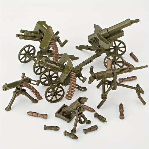 Ametralladora Pesada De Bloques Compatible Con Lego Soldado