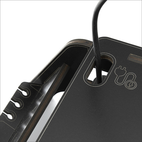 Imagen 6 de 10 de Base Eleva Monitor Pc-notebook Con Porta Celular Y Estante