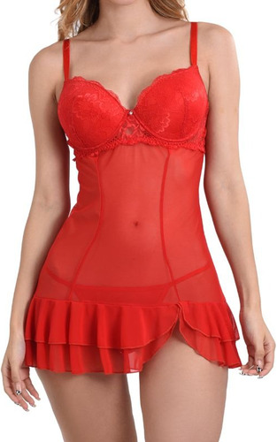 Babydoll Rojo By Cancan Lingerie Mod. L71-19