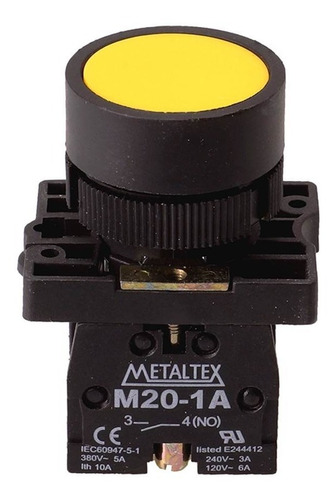Imagem 1 de 2 de Botão De Comando Pulsador 22mm Metaltex 