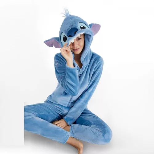 Pijama Mameluco Stitch Abrigador De Polar Para Mujer