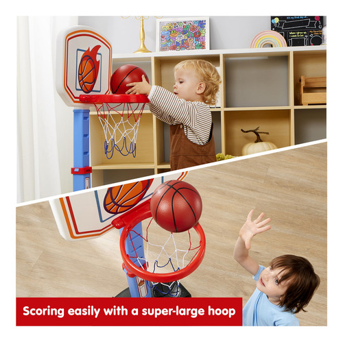 Set De Juego Arcade De Baloncesto Joyin Toddler Con 4 Pelota