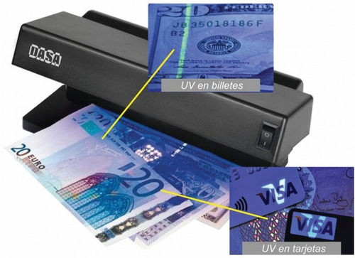 Imagen 2 de 9 de Detector De Billetes Falsos Luz Ultravioleta 2 Tubos Dasa 6w