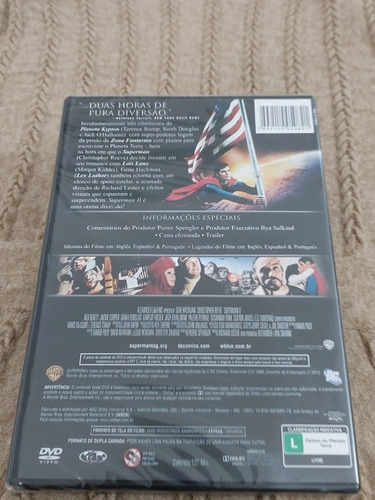 Dvd Superman Ii A Aventura Continua Novo Dc Comics