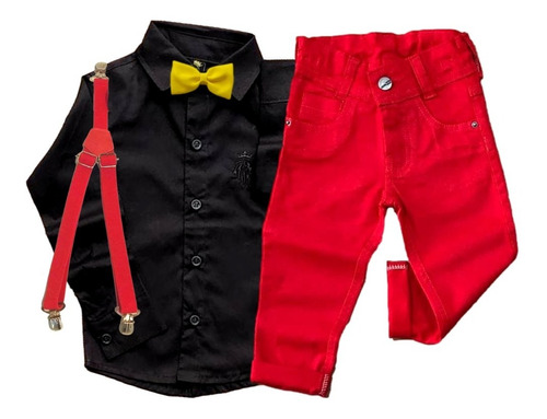 Fantasia Mickey Roupa Menino Sem Sapato Conjunto Infantil