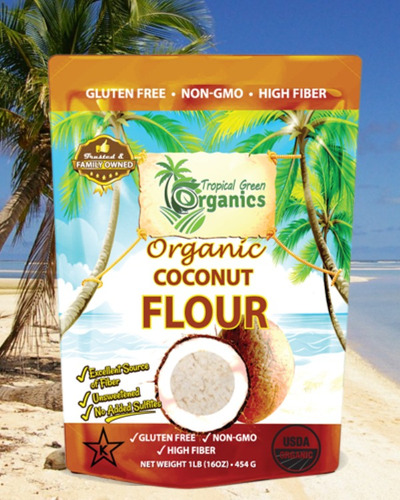 Tropical Green Coconut Flour Harina De Coco Organica 454gr