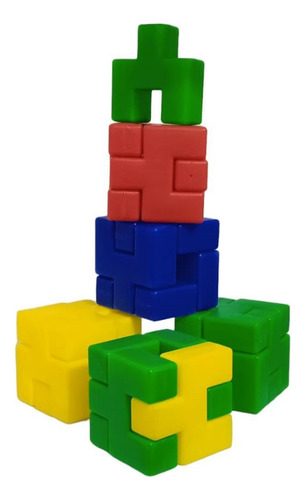 Juego Didáctico Bloques De Construcción De Plástico 22 Pzas