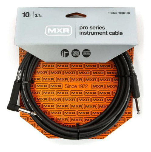 Cable de instrumento Dunlop DCIX10R Mxr P10 en ángulo recto de 3 m