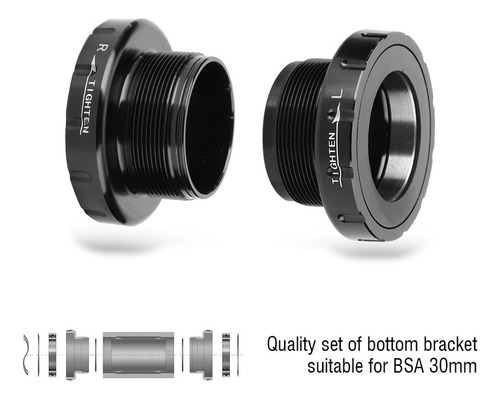 Bsa 30 Soporte Inferior Rodamiento Bicicleta Carretera 30 Mm
