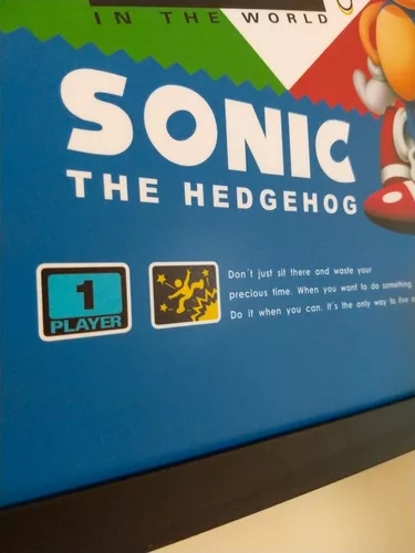 Quadro Capa Sonic The Hedgehog 2 Jp - Mega Drive - 33 X 45cm