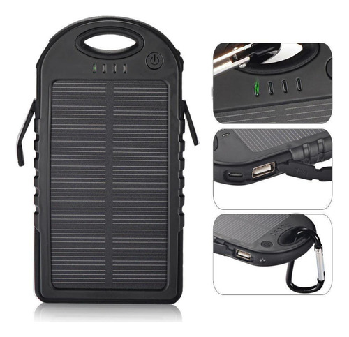 Carregador 38.000mah Placa Solar Power Bank Mini Powerbank