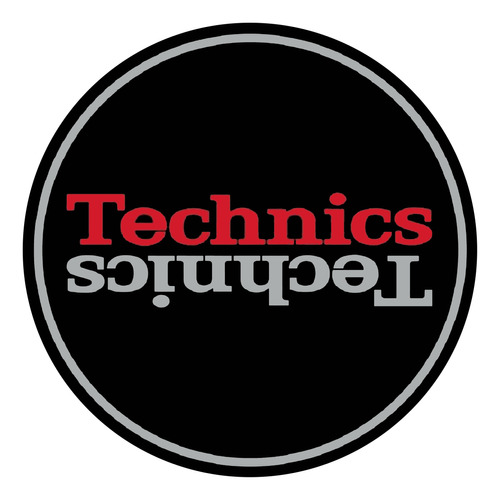 Technics Rojo Y Gris Slipmat Paño Para Bandejas Latex 