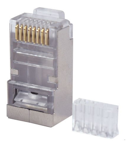 Paquete 10pzs Conector Rj45 Para Cable Cat6 Blindado/ Tc-6s