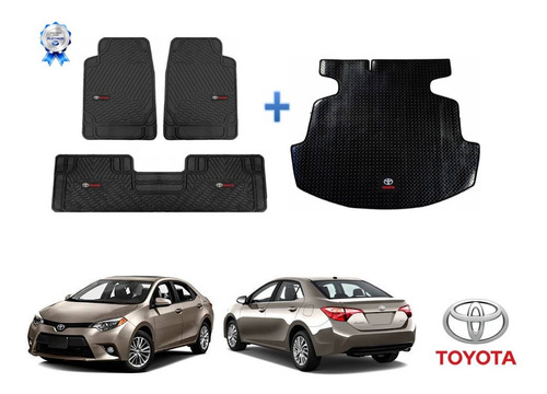 Tapetes Logo Toyota + Cajuela Corolla 2014 2015 2016 2017 18