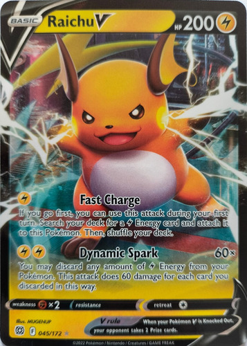 Pokémon Tcg Raichu V 045/172 Full Art