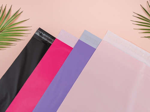 100 Bolsas Sobres De Plástico Para Paquetería Color Negro Mate