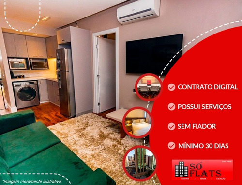 Imagem 5 de 15 de Sua Chance: Flat Em Brooklin - Berrini 2 Dorm 60m² - Sf24935