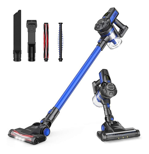 Aspiradora inalámbrica Vertical Jashen V12S 0.6L azul y negra 220V