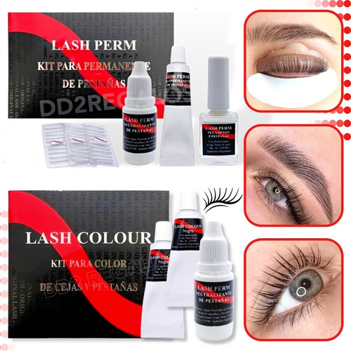 Kit Permanente De Pestañas Lash Perm + Kit Tinte Lash Color