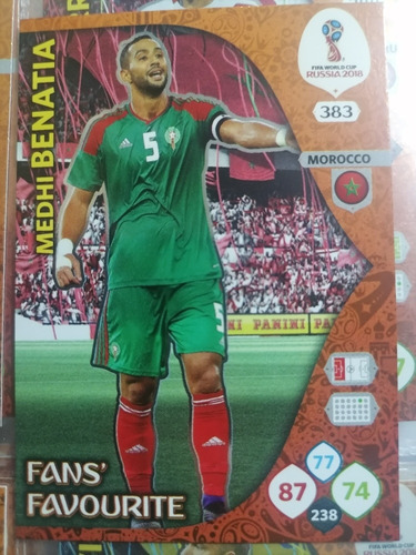 Carta Adrenalyn Mundial Rusia 2018 Medhi Benatia