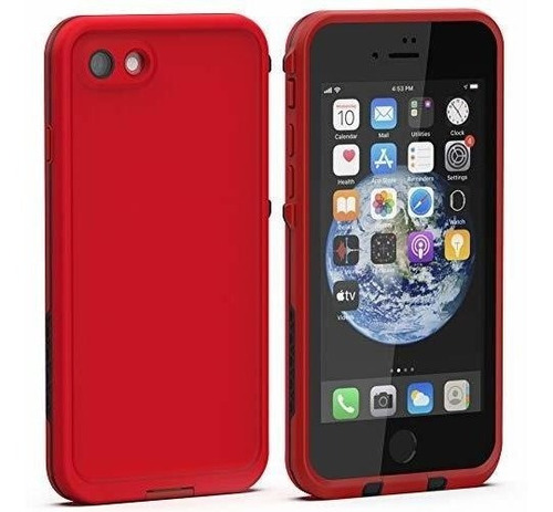 Funda Compatible Con iPhone SE Bumper Tpu Protector Rojo