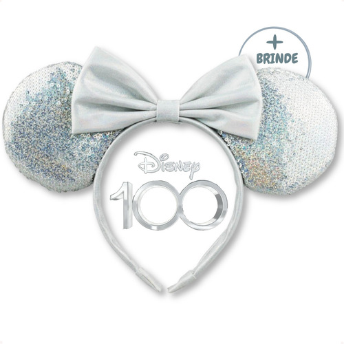 Tiara Minnie Arquinho Disney 100 Anos Diadema Coroa Original