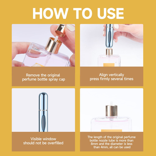 Atomizador De Perfume Yamadura Mini Recargable De 5 Ml (paqu