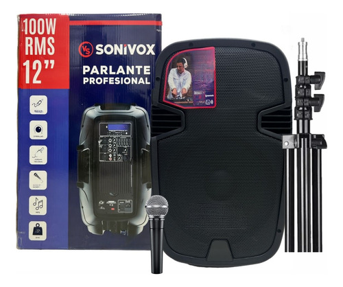 Cabina De Sonido 12 Pulgadas Profesional Activa Sonivox C712