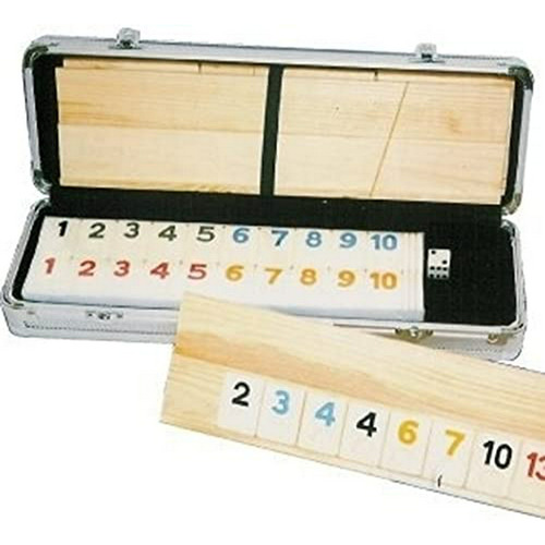 Deluxe Rummy With Wooden Racks In Aluminum Funda Para