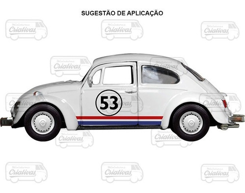 Decais Para Miniatura Fusca Herbie 1/32 - C01