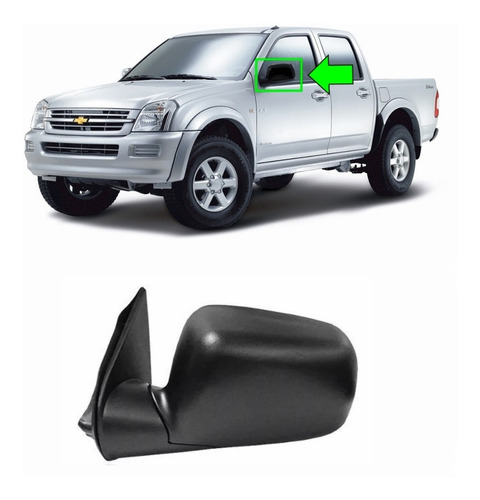 Espejo Izquierdo Chevrolet Dmax 2005 Al 2014 Manual-negro