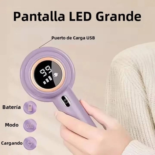 Removedor Y Quita Pelusa Recargable Violeta