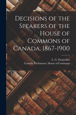 Libro Decisions Of The Speakers Of The House Of Commons O...