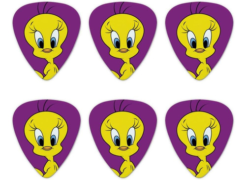 Looney Tunes Bird Novedad Púas Para Guitarra De Calibre De 6