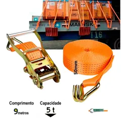 Comprar Cinta Com Catraca 5 Toneladas 50mm X 9 Metros Marca Robustec no Mercado Livre