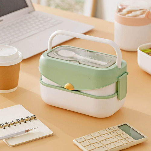 Fiambrera G Bento Box Con Doble Asa Compartimentada, Tamaño