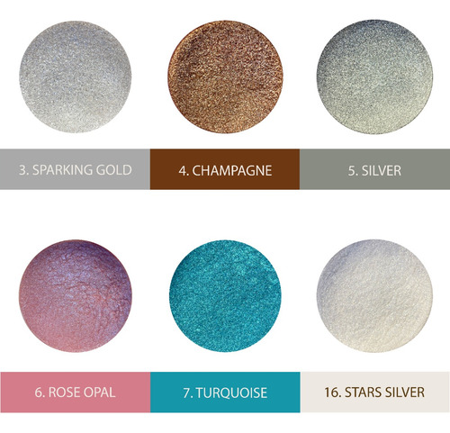 Imagen 4 de 9 de Sombra En Polvo Ultrashine Pigmento Perla Pura Glitter Xúlu Cosméticos Z422