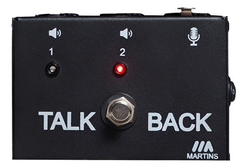 Pedal Talkback C/ Leds Isolador De Áudio Gnd Bateria Interna
