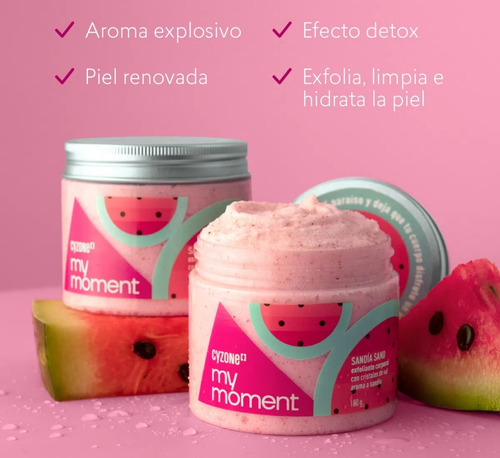Exfoliante Corporal Sandia Con Cristales De Sal De Cyzone