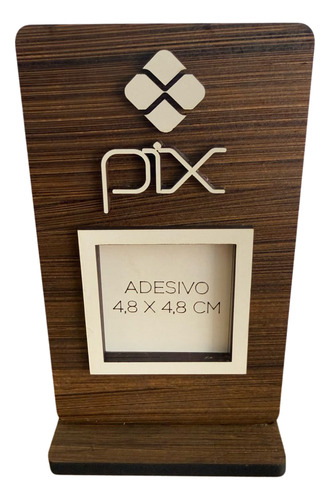 Display Pix Para Pagamento Qr Code Placa Mdf Madeira