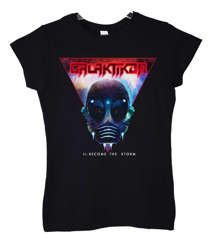 Polera Mujer Galaktron Become The Storm Frente Metal Abomina